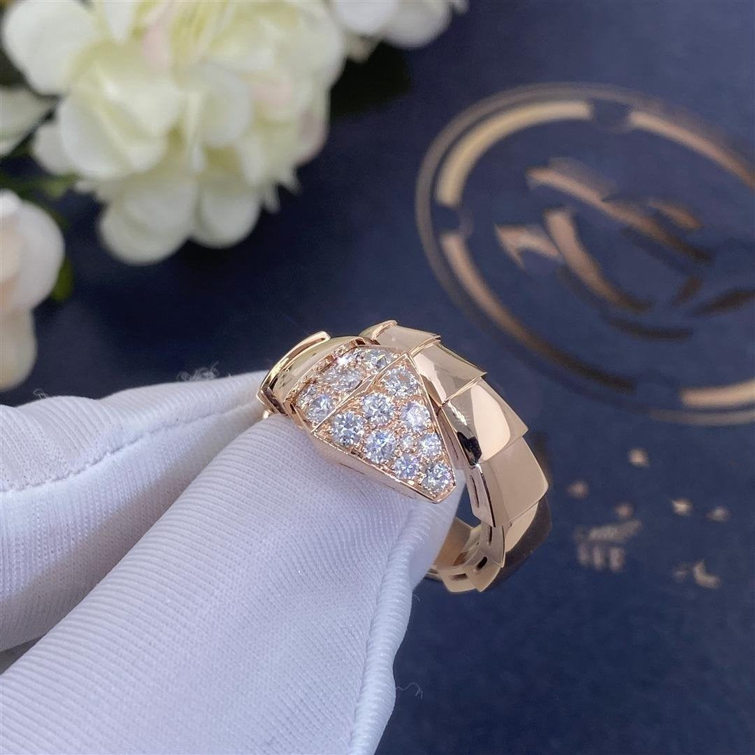 [Solara Jewelry]SERPENTI RING PINK GOLD DIAMOND