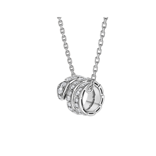 [Solara Jewelry]SERPENTI  NECKLACE DOUBLE RING DIAMOND