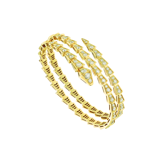 [Solara Jewelry]SERPENTI BRACELET GOLD DIAMOND DOUBLE ROW