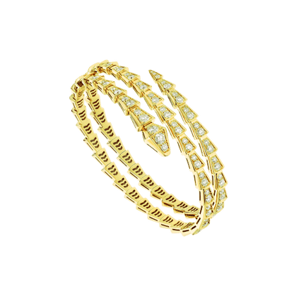 [Solara Jewelry]SERPENTI BRACELET GOLD DIAMOND DOUBLE ROW