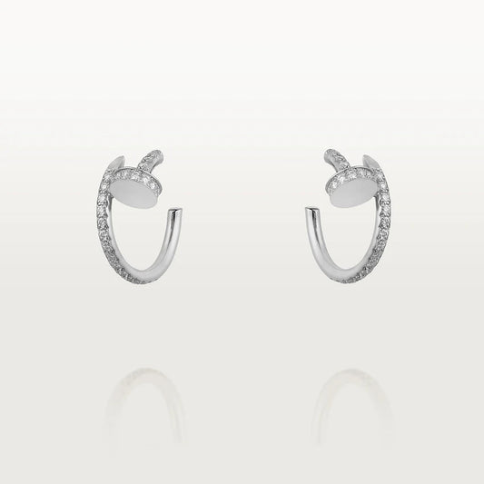 [Solara Jewelry]JUSTE EARRINGS 12.75MM SILVER DIAMOND