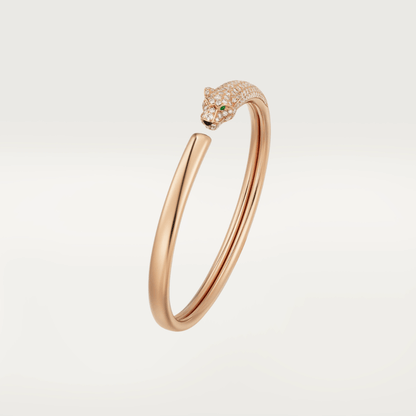 [Solara Jewelry]PANTHERE ROSE GOLD DIAMOND OPEN BRACELET