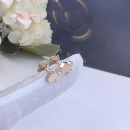 [Solara Jewelry]BEE LOVE PINK GOLD DIAMOND EARRINGS