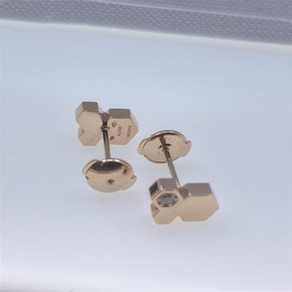 [Solara Jewelry]BEE LOVE PINK GOLD DIAMOND EARRINGS