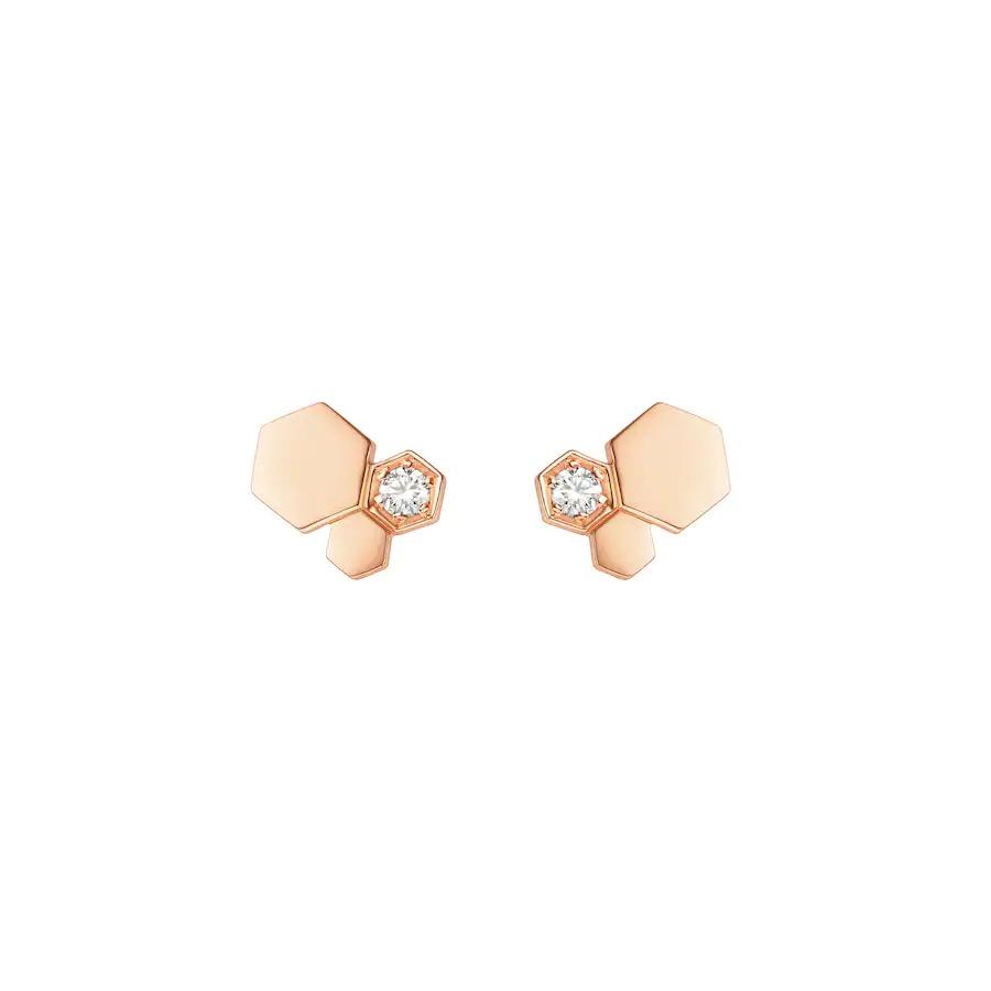 [Solara Jewelry]BEE LOVE PINK GOLD DIAMOND EARRINGS