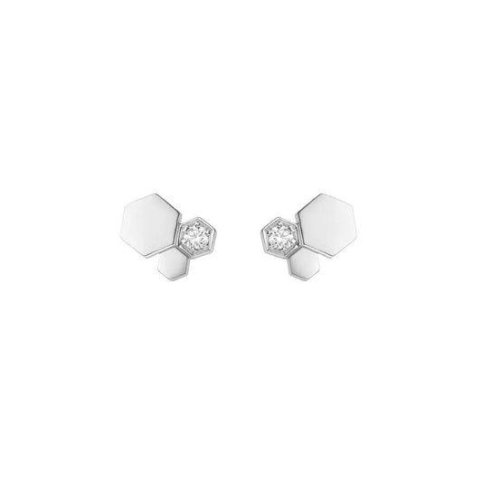 [Solara Jewelry]BEE LOVE SILVER DIAMOND EARRINGS