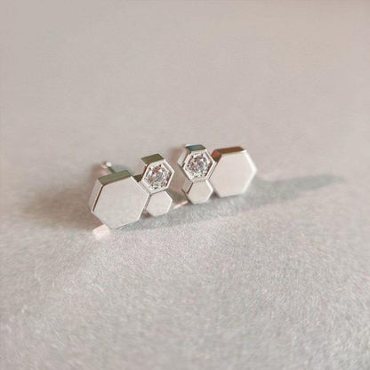 [Solara Jewelry]BEE LOVE SILVER DIAMOND EARRINGS