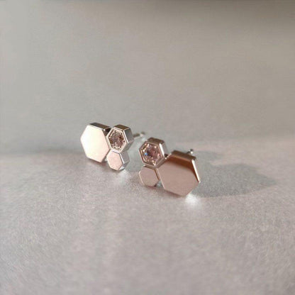 [Solara Jewelry]BEE LOVE SILVER DIAMOND EARRINGS