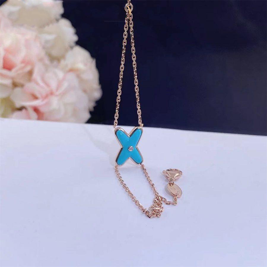 [Solara Jewelry]JEUX BRACELET TURQUOISE PINK GOLD 1 DIAMOND