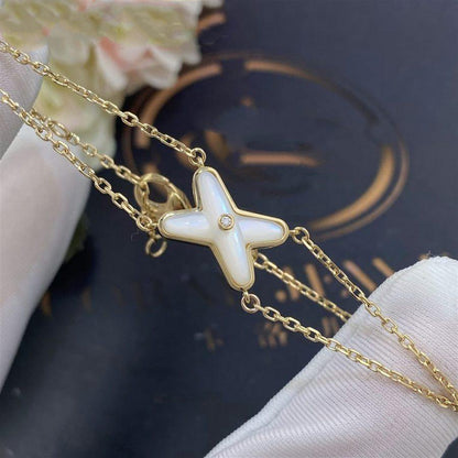 [Solara Jewelry]JEUX BRACELET WHITE MOP GOLD 1 DIAMOND