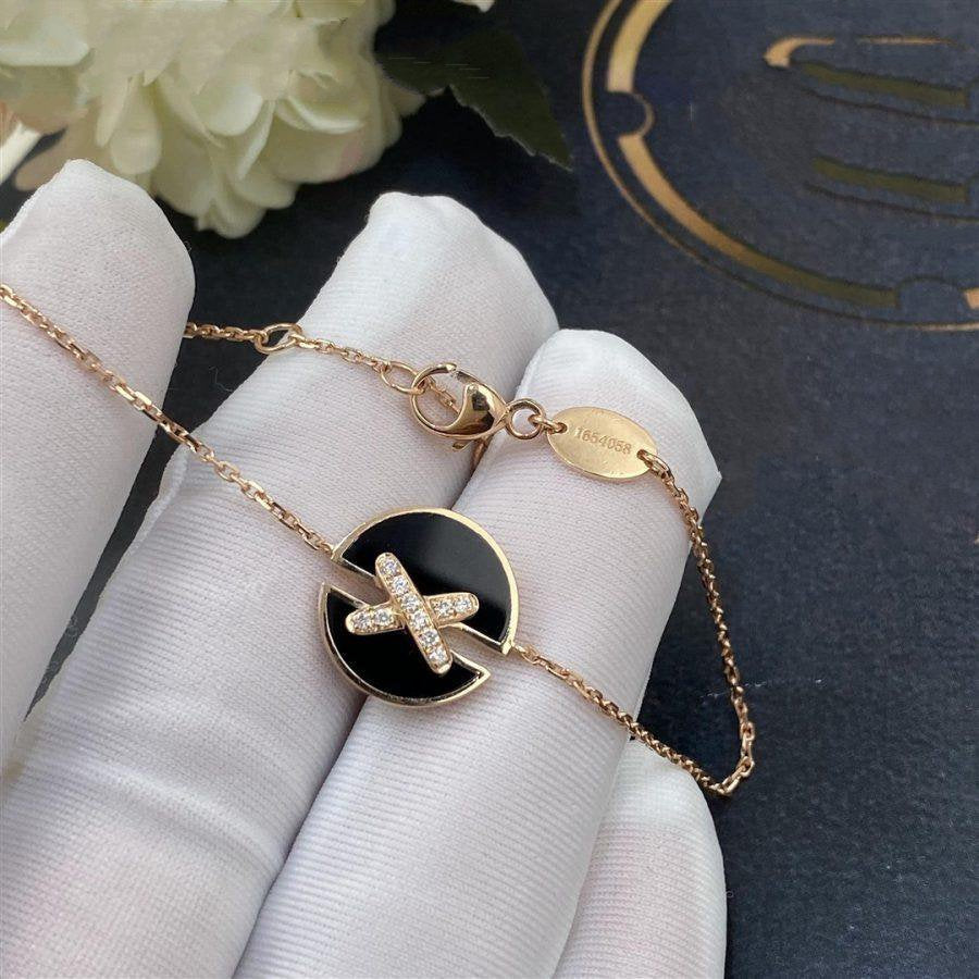 [Solara Jewelry]JEUX DE BRACELET ONYX PINK GOLD DIAMOND