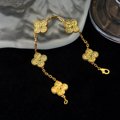 [Solara Jewelry]CLOVER 5 MOTIFS BRONZING BRACELET
