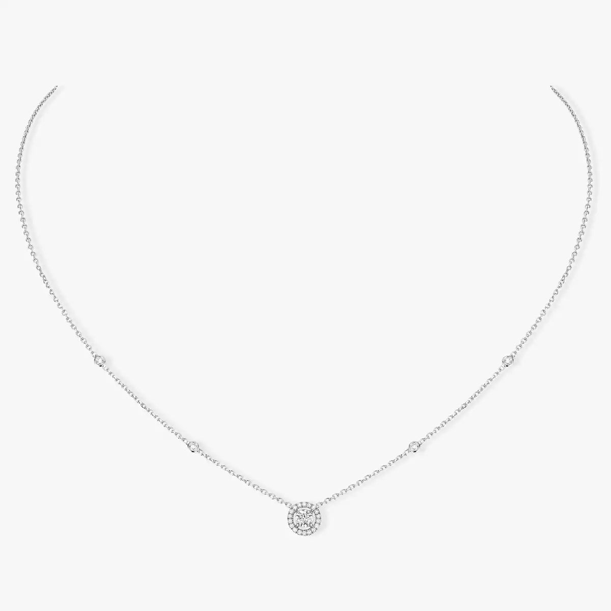 [Solara jewelry]Diamond Necklace 0,20ct Brilliant Shape Joy