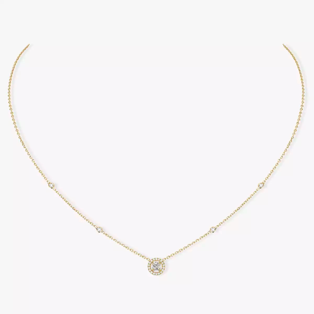 [Solara jewelry]Diamond Necklace 0,20ct Brilliant Shape Joy