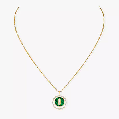 [Solara jewelry]Lucky Move Diamond Necklace in Rose Gold and White Mother-of-Pearl