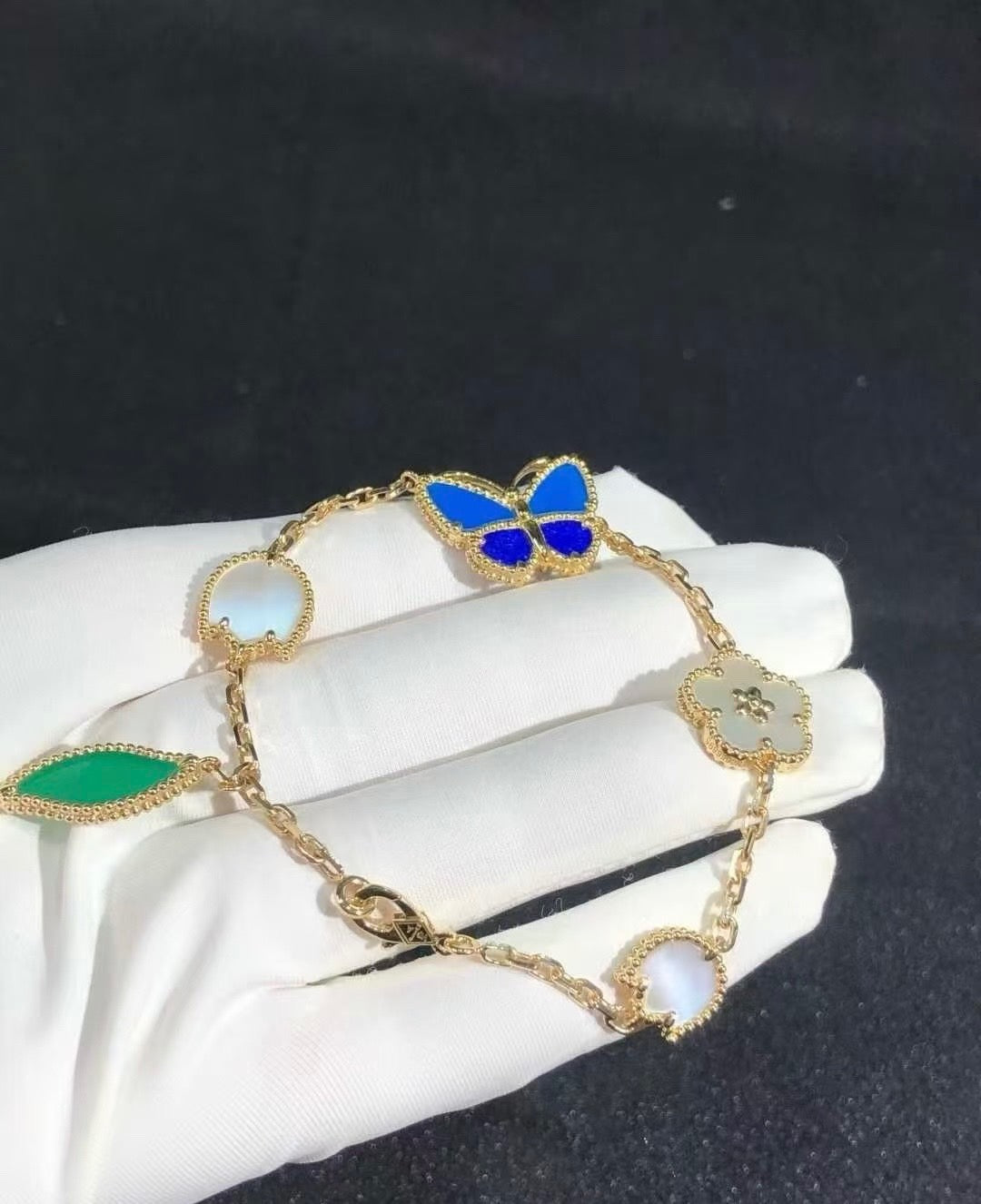 [Solara Jewelry]LUCKY SPRING BUTTERFLY 5 MOTIF BRACELET