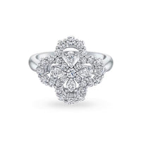 [Solara Jewelry]LOOP-RING MIT VOLLMOTIV DIAMANT 16MM SILBER
