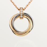 [Solara Jewelry]TRINITY NECKLACE GOLD  DIAMONDS