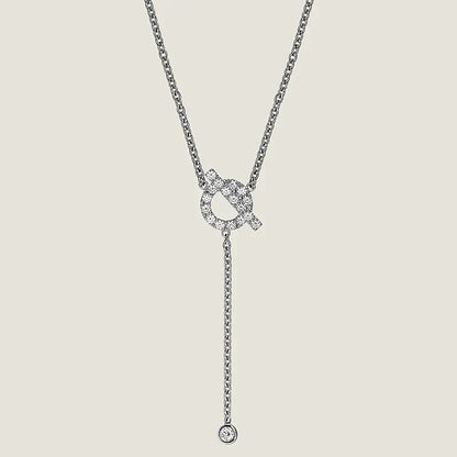 [Solara Jewelry]FINESSE SILVER DIAMOND NECKLACE