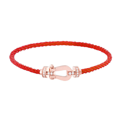[Solara Jewelry]FORCE 10 HALF DIAMOND PINK GOLD RED CORDERI LARGE AND MEDIUM MODEL