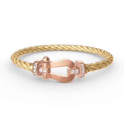 [Solara Jewelry]FORCE LARGE HORSESHOE HALF DIAMOND BRACELET ROSE GOLD