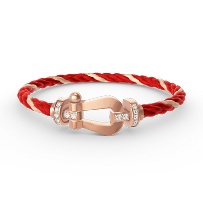[Solara Jewelry]FORCE LARGE HORSESHOE HALF DIAMOND BRACELET ROSE GOLD