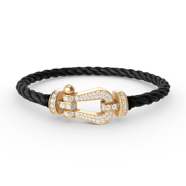 [Solara Jewelry]FORCE LARGE HORSESHOE FULL DIAMOND BRACELET GOLD
