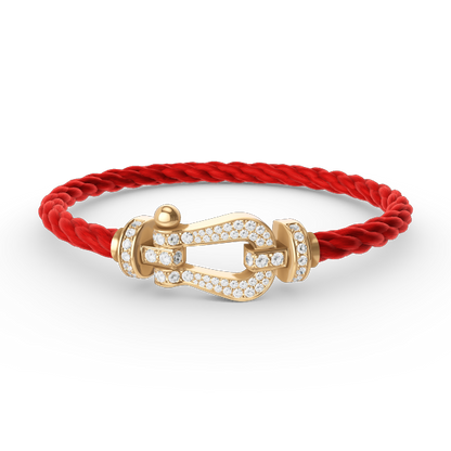 [Solara Jewelry]FORCE LARGE HORSESHOE FULL DIAMOND BRACELET GOLD
