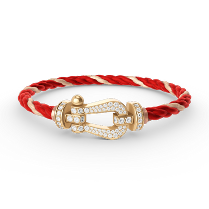 [Solara Jewelry]FORCE LARGE HORSESHOE FULL DIAMOND BRACELET GOLD