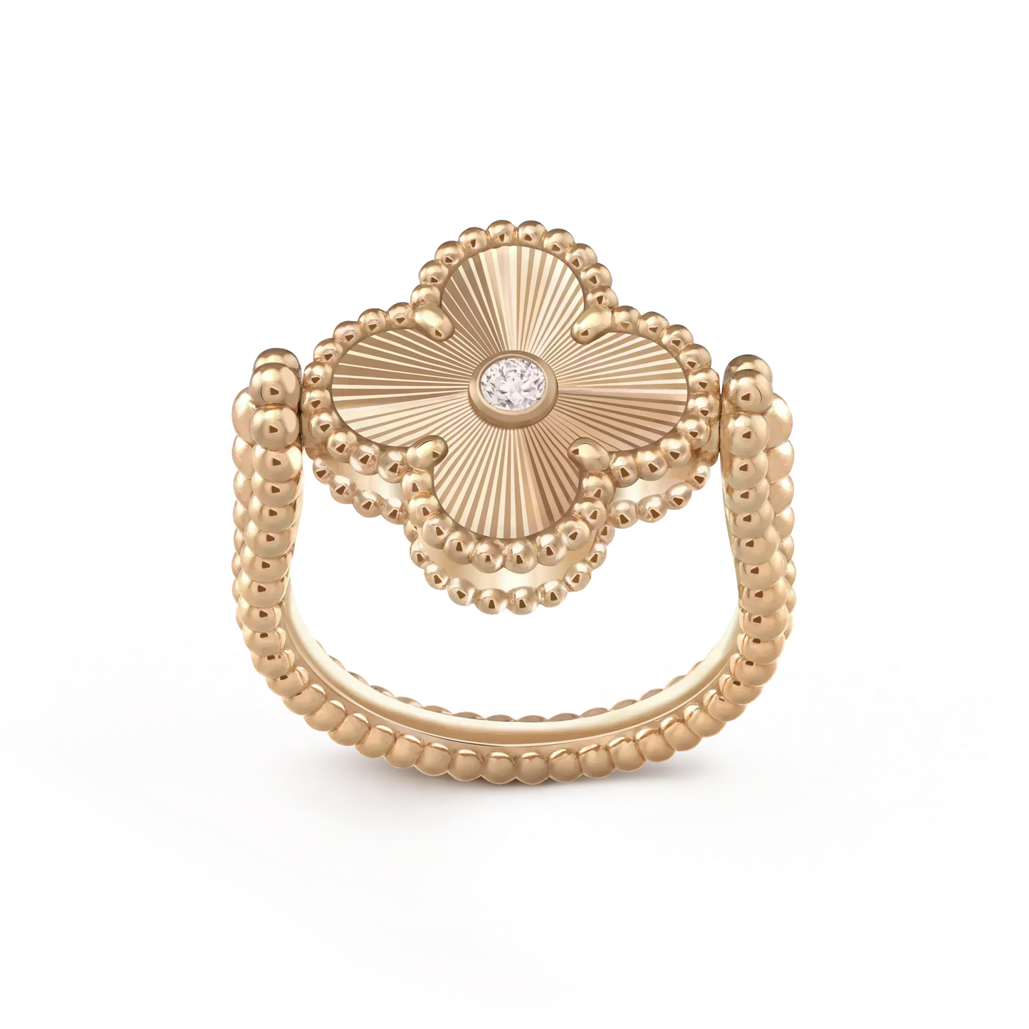 [Solara Jewelry]CLOVER RIVERSIBLE ROSE GOLD RING