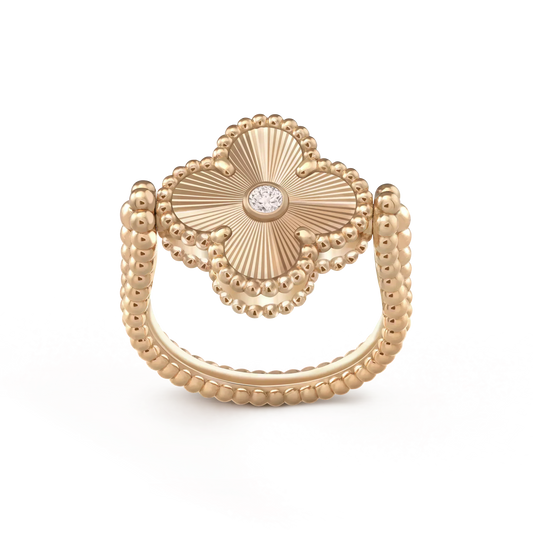 [Solara Jewelry]CLOVER RIVERSIBLE ROSE GOLD RING