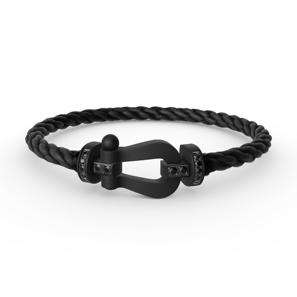 [Solara Jewelry]FORCE LARGE SERIES HORSESHOE BLACK SAMURAI BRACELET