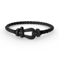 [Solara Jewelry]FORCE LARGE SERIES HORSESHOE BLACK SAMURAI BRACELET
