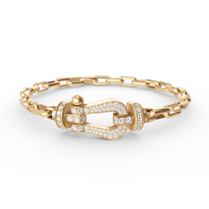 [Solara Jewelry]FORCE LARGE HORSESHOE CLASP  METAL BRACELET