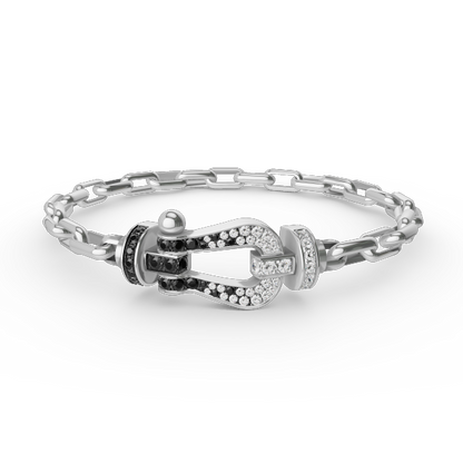 [Solara Jewelry]FORCE LARGE HORSESHOE CLASP  METAL BRACELET