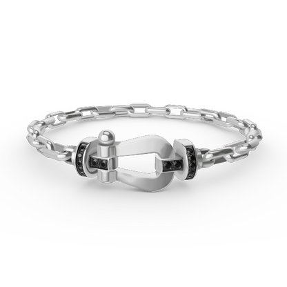 [Solara Jewelry]FORCE LARGE HORSESHOE CLASP  METAL BRACELET