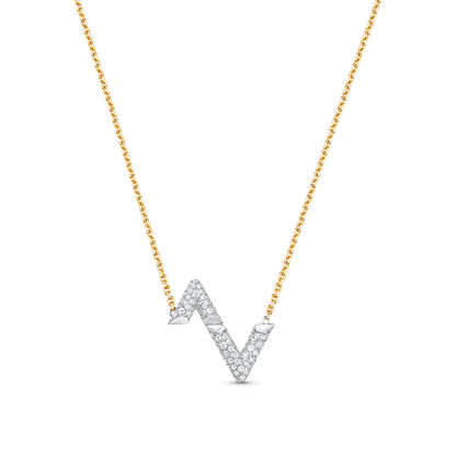[Solara Jewelry]VOLT SILVER DIAMOND PEDANT NECKLACE
