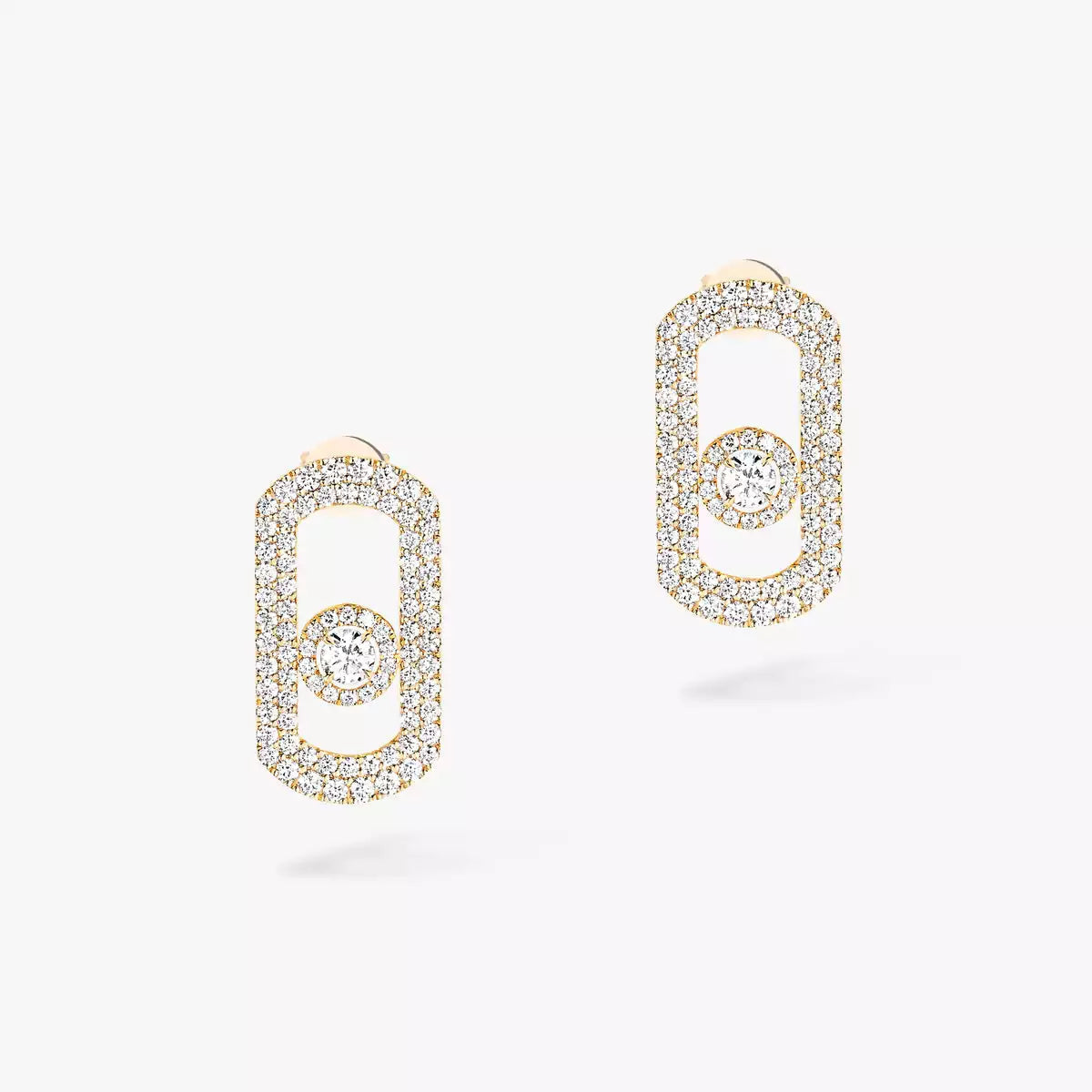 [Solara jewelry]So Move Pave_-Set Diamond Earrings in Silver