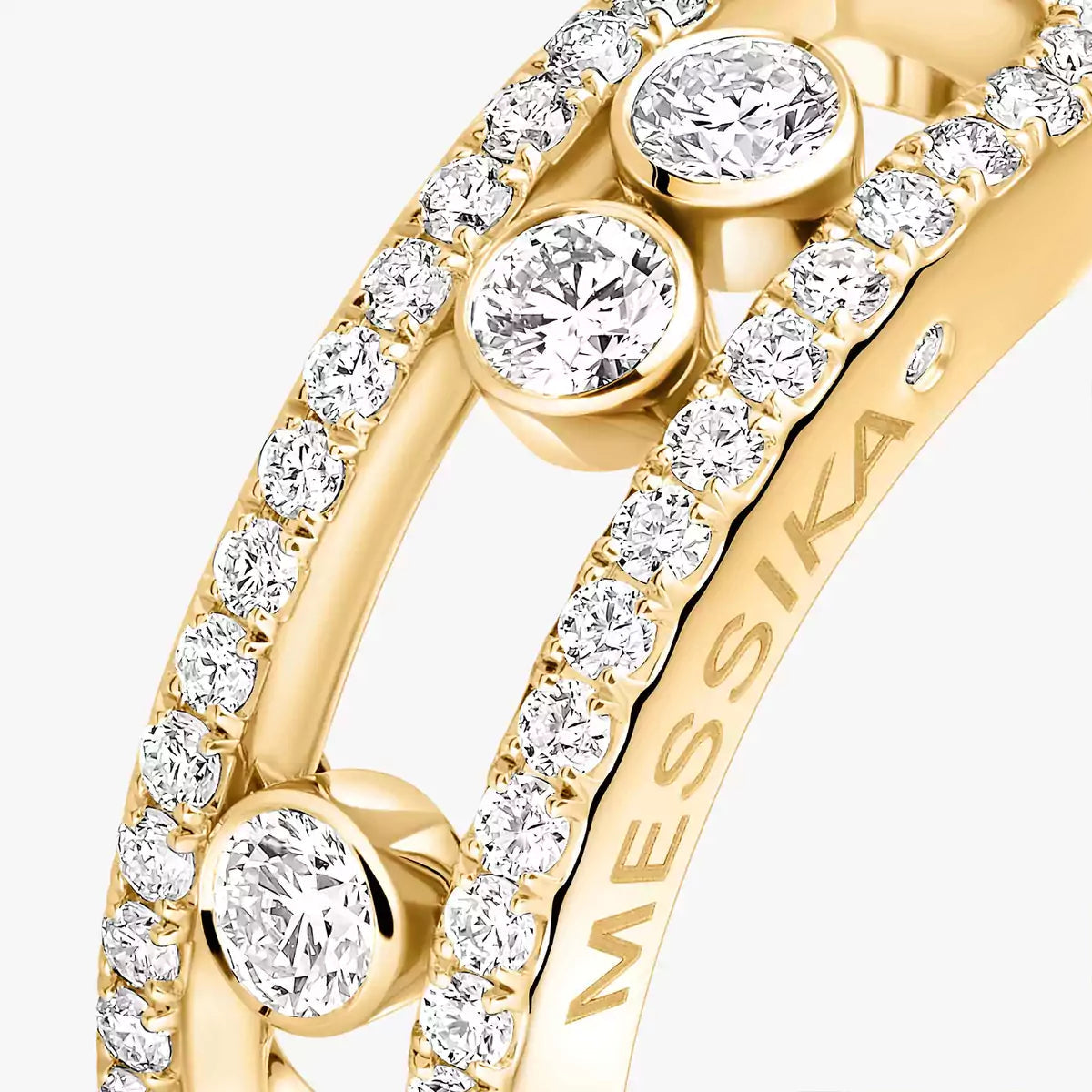 [Solara jewelry] Move Gold Diamond Pave_ Ring