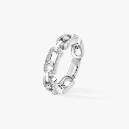 [Solara jewelry]Move Link Pave_-Set Diamond Ring in Gold