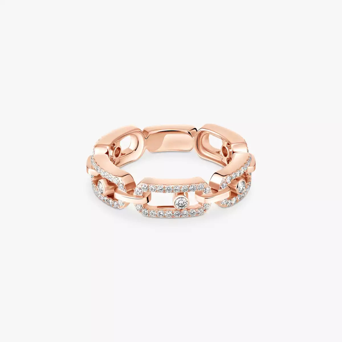 [Solara jewelry]Move Link Pave_-Set Diamond Ring in Gold