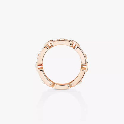 [Solara jewelry]Move Link Pave_-Set Diamond Ring in Gold