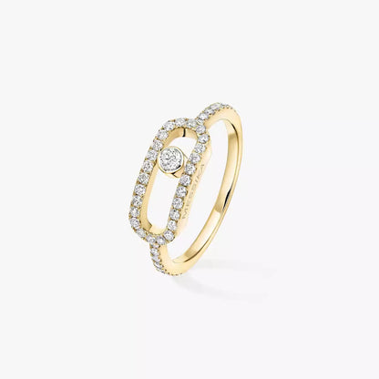 [Solara jewelry]Move Uno Diamond Ring in Gold