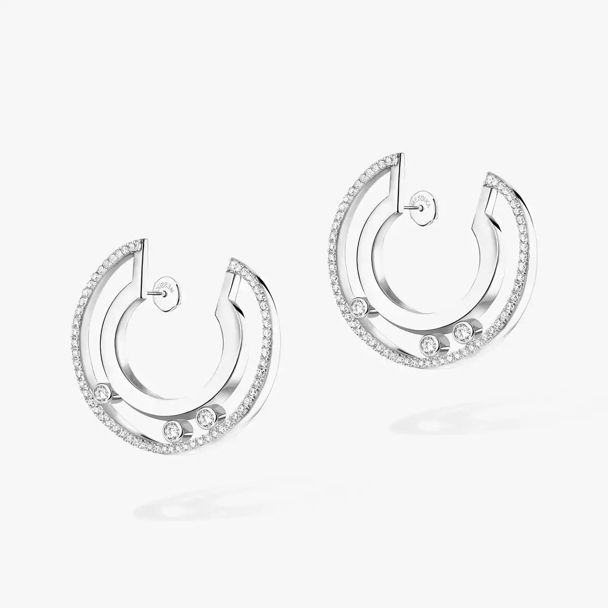 [Solara jewelry]Move Romane Small Diamond Hoop Earrings