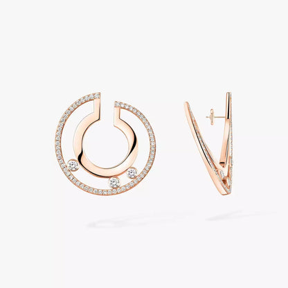 [Solara jewelry]Move Romane Small Diamond Hoop Earrings