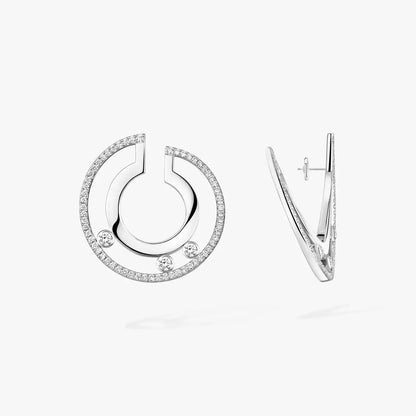 [Solara jewelry]Move Romane Small Diamond Hoop Earrings