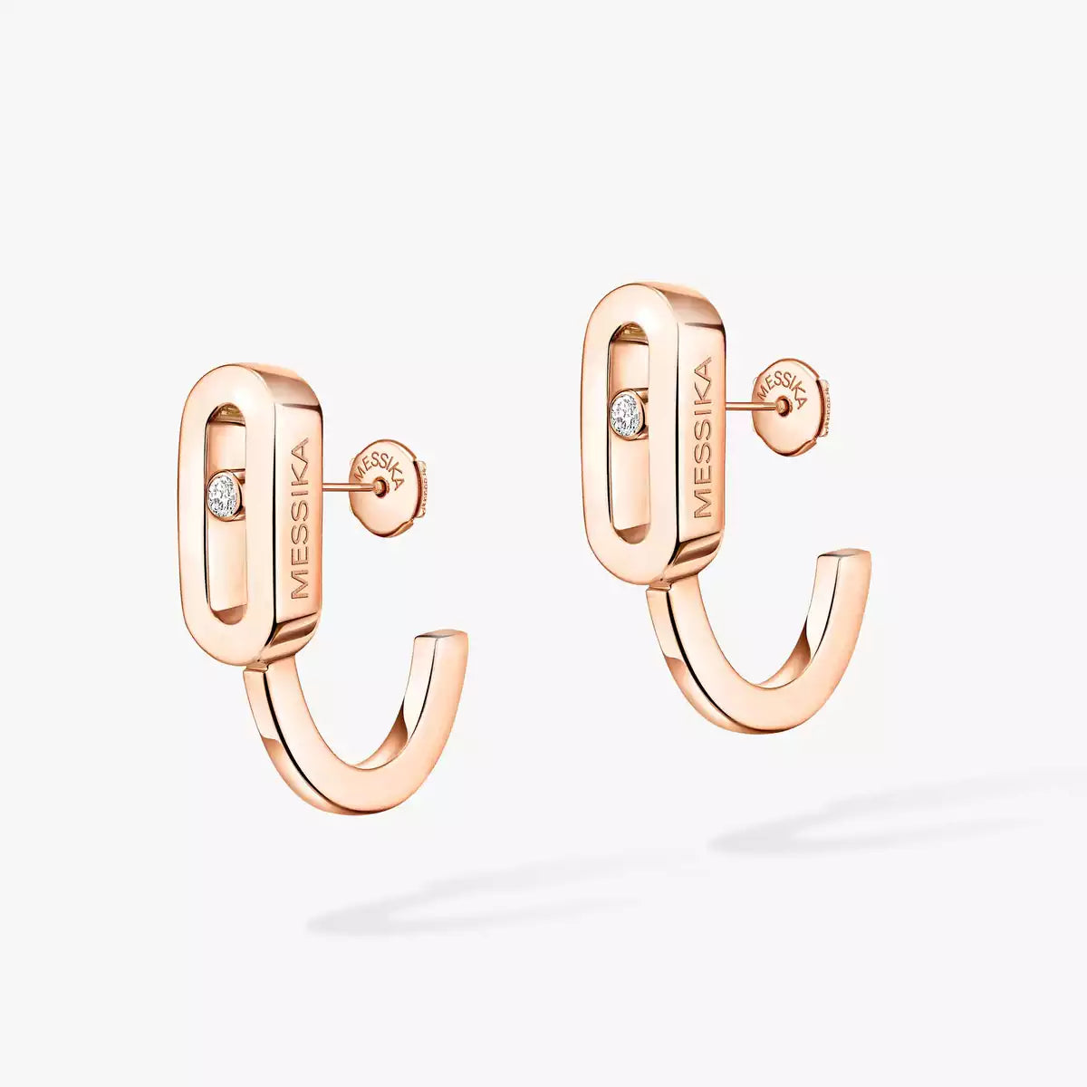 [Solara jewelry]Diamond Mini Hoop Earrings Move Classique