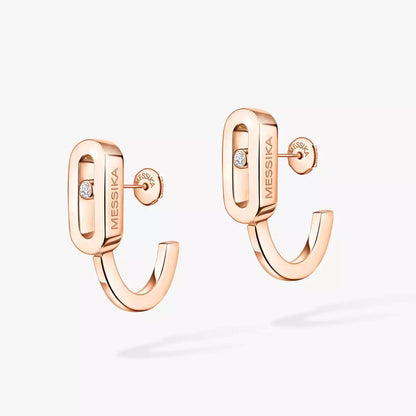 [Solara jewelry]Diamond Mini Hoop Earrings Move Classique