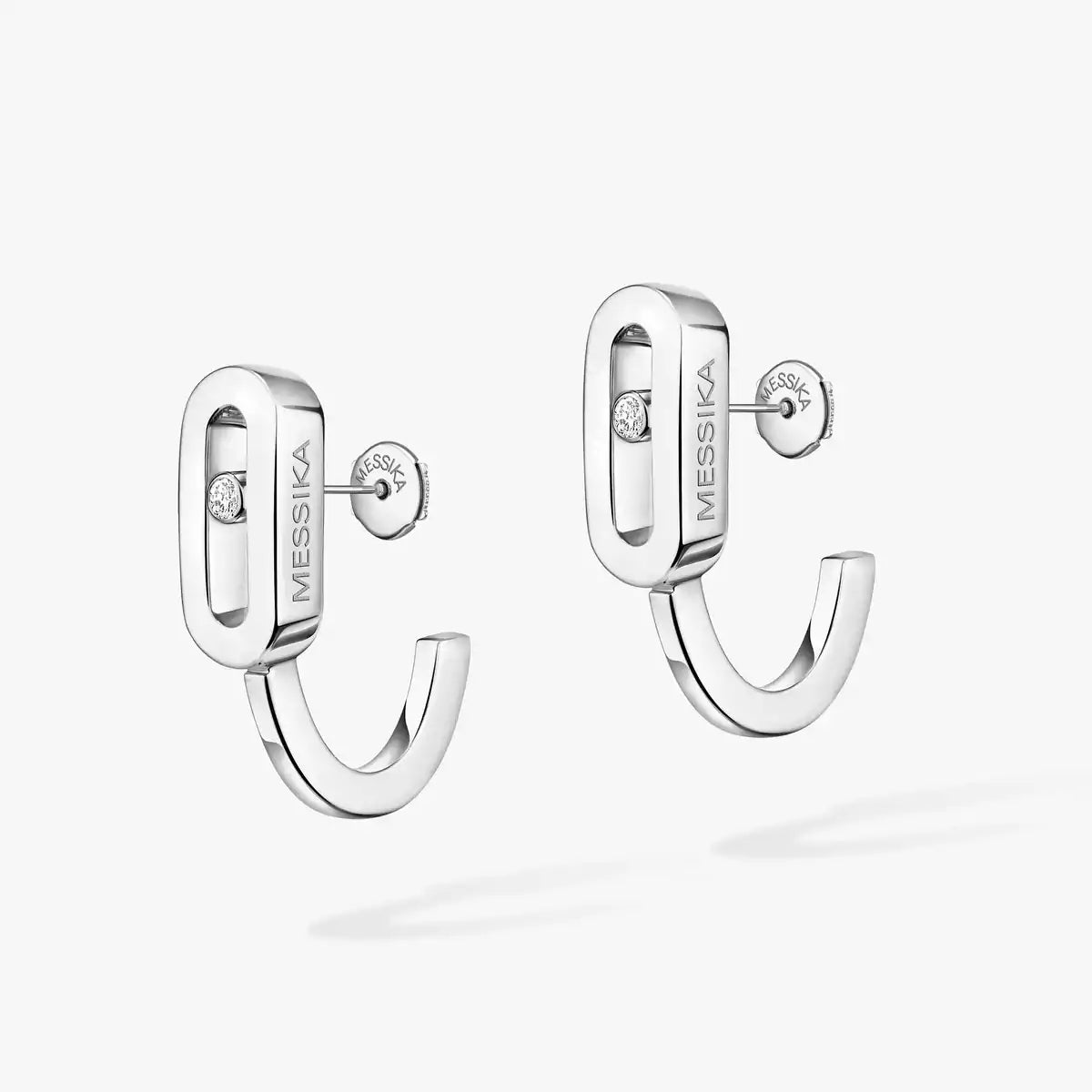 [Solara jewelry]Diamond Mini Hoop Earrings Move Classique
