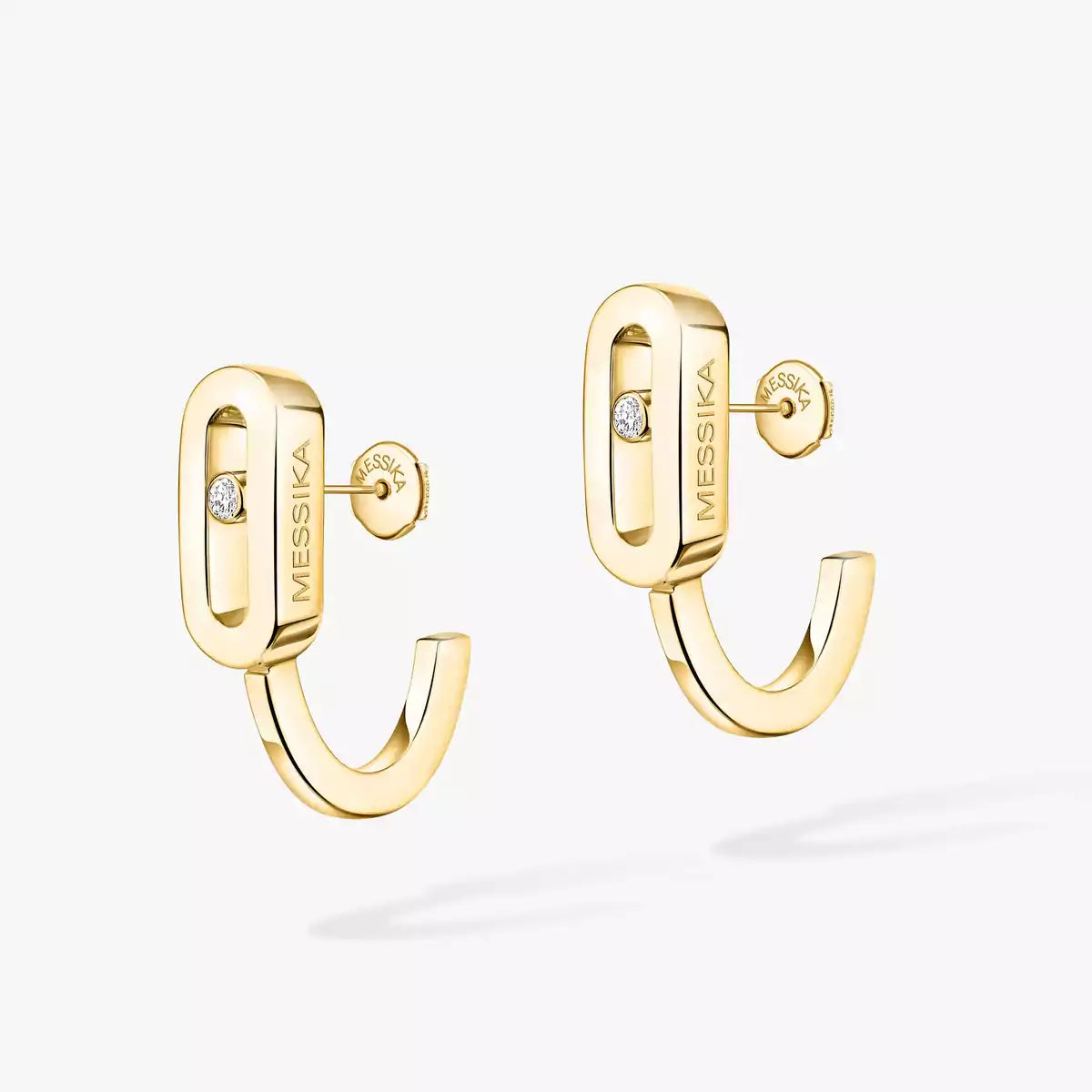 [Solara jewelry]Diamond Mini Hoop Earrings Move Classique